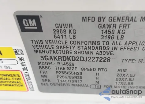 2013 Buick Enclave Premium из США, поврежденный, VIN 5GAKRDKD2DJ227228